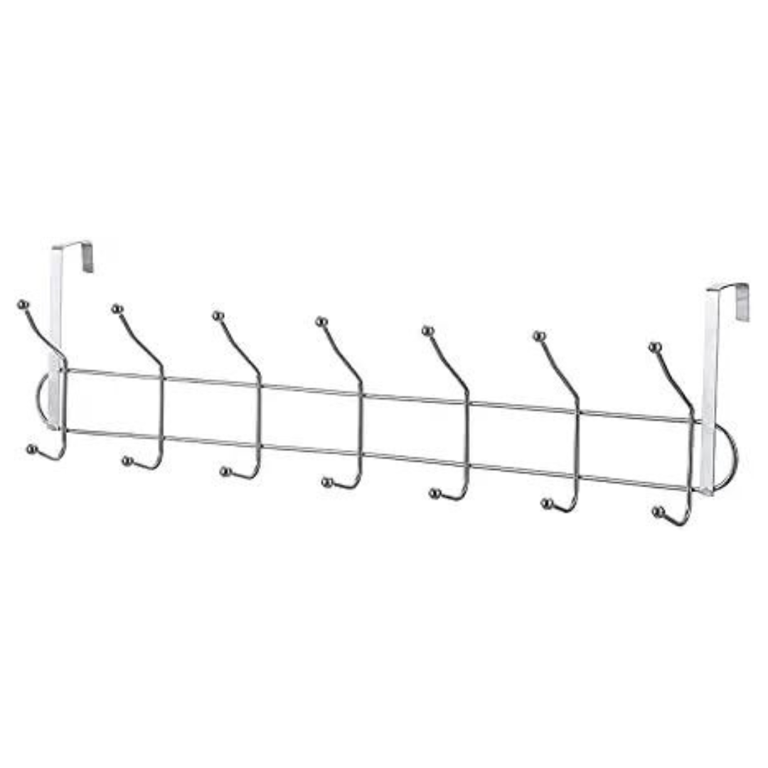 Multi Hooks Useful Stainless Steel Door Back Hanger