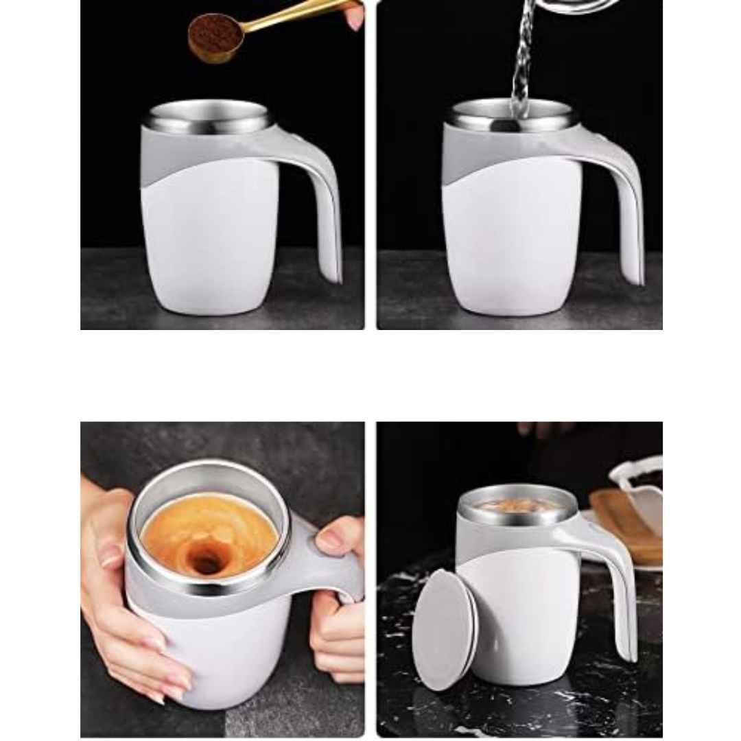 Portable Thermal Automatic Self Stirring Coffee Tea Mixing Mug with Lid