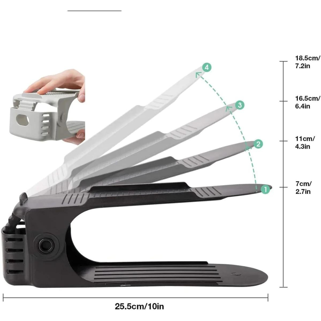 Shoe Holder Rack - Space Saving Paired Footwear Organizer