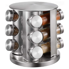 12 Jars Rotating Spices Organizer