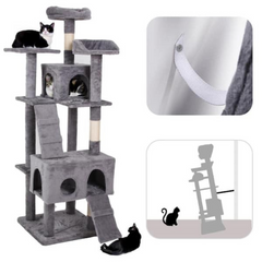 Indoor Cat Tree House, 5 Level Cat Climbing Tower