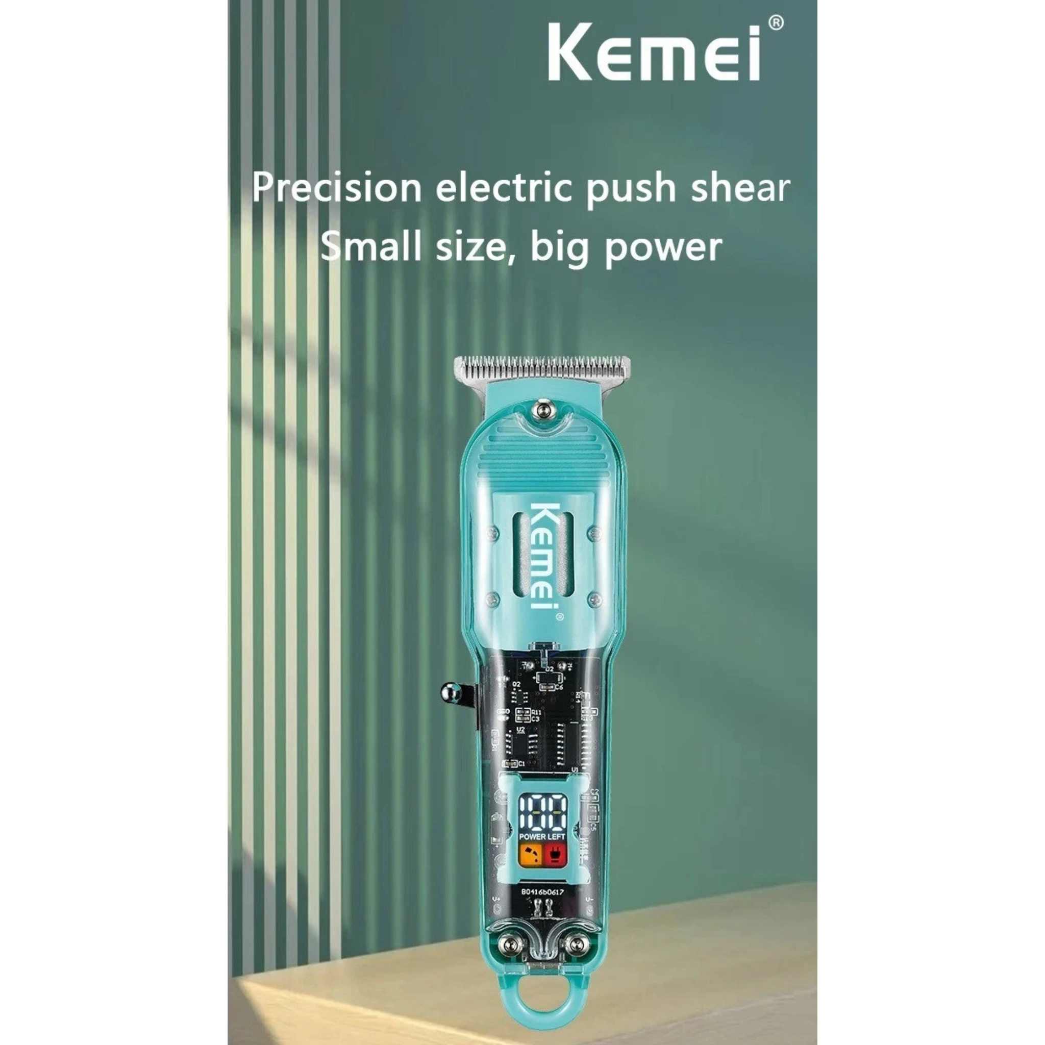 Kemei KM-1133 Transparent Body Professional Hair Clipper for Men