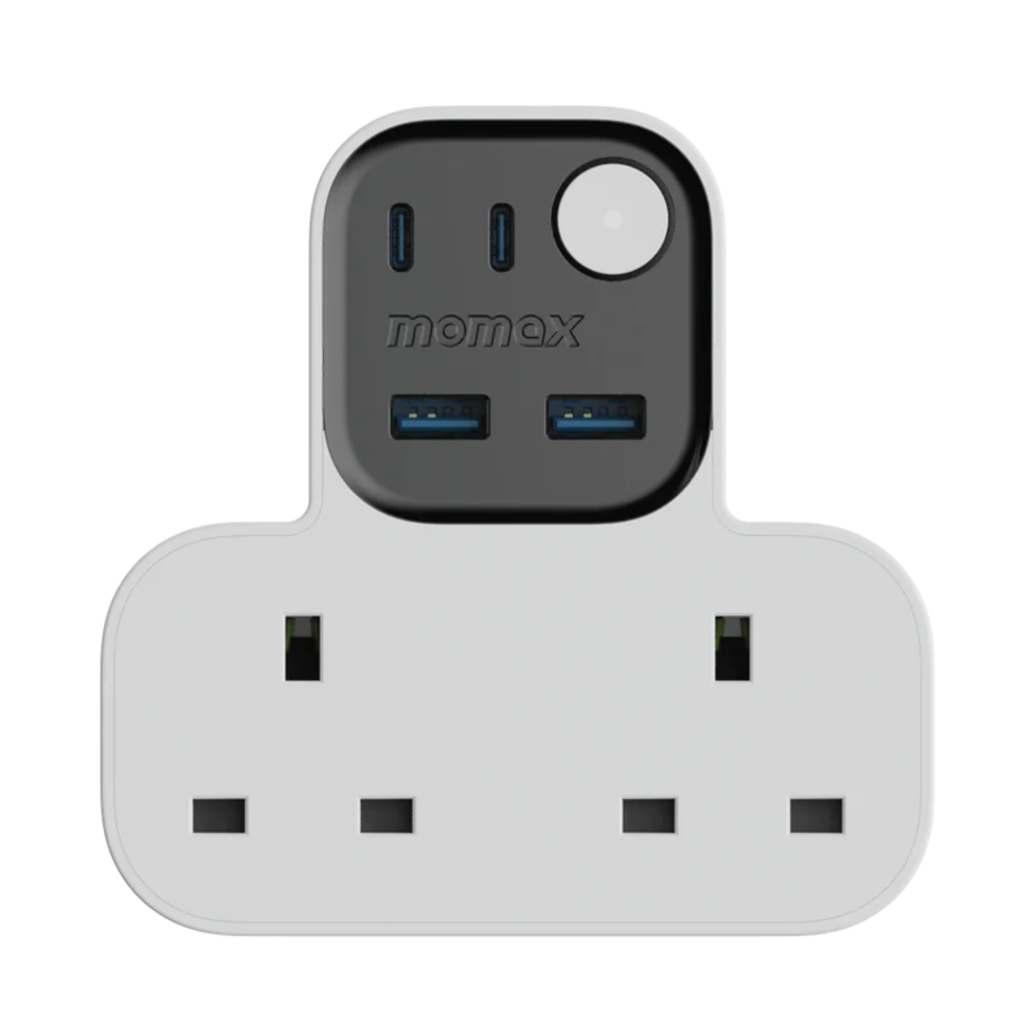 Momax 1-Charge Work Flow T-shaped Extension 2 Socket with USB