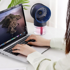 Personal Mini Desk Fan with Water Tank and Mist Spray, USB Rechargeable Cooling Fan and Air Humidifier Personal Mini Desk Fan with Water Tank and Mist Spray, USB Rechargeable Cooling Fan and Air Humidifier