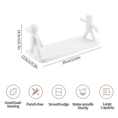Wall Mount Punch-free Organizer Rack for Kitchen & Bathroom