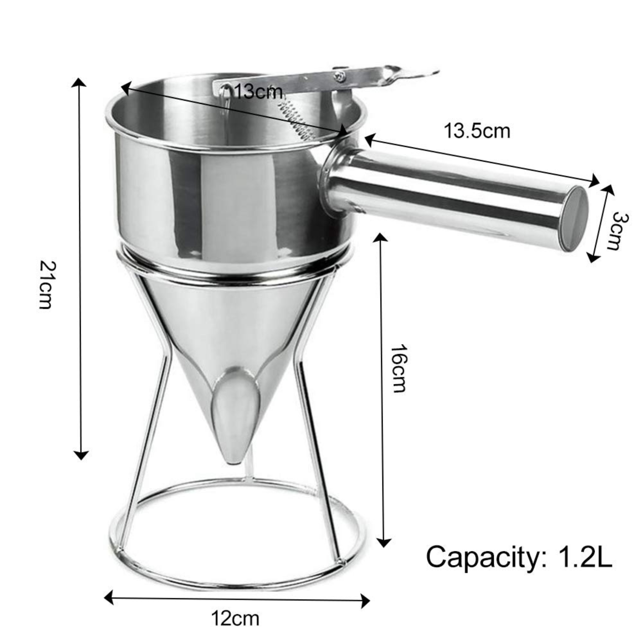 1.2 Liter Stainless Steel Batter Dispenser