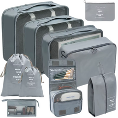 10 Pcs/Set Luggage & Trolley Packing Organizer Bags for Travelers