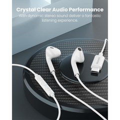 Moxedo Wired Stereo USB Type C Earphone with In-line Mic & Remote Moxedo Wired Stereo USB Type C Earphone with In-line Mic & Remote