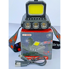 Headlamp for Hiking, Rechargeable LED Head Torch Light with Sensor