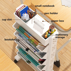 Multi-layer Utility Organizer Book Shelf with Wheels