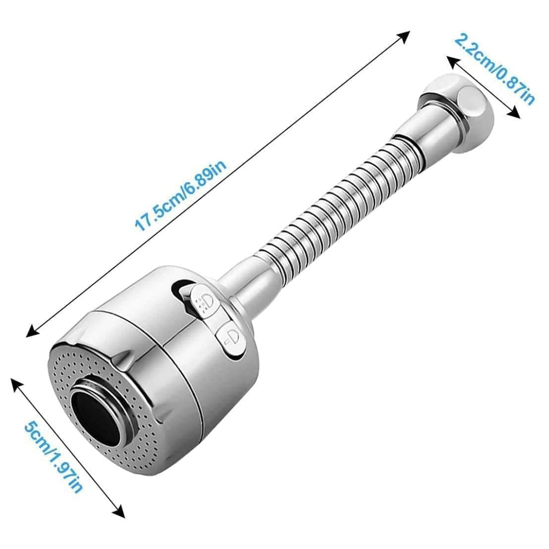 360° Rotatable 2 Modes Swivel Universal Size Kitchen Faucet Head Extender