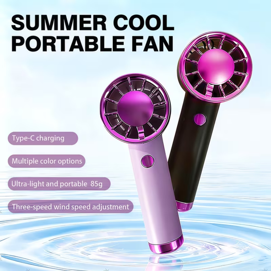 Portable Handheld Personal Pocket Fan 0808, 500mAh USB C Rechargeable