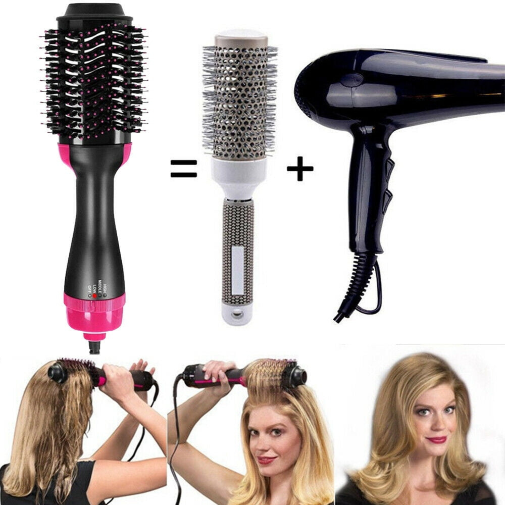 One Step Hot Air Brush, Volumizer Hair Dryer Styler Straightener