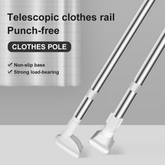 Adjustable Telescopic Curtain Rod – No Wall Drilling, Multipurpose