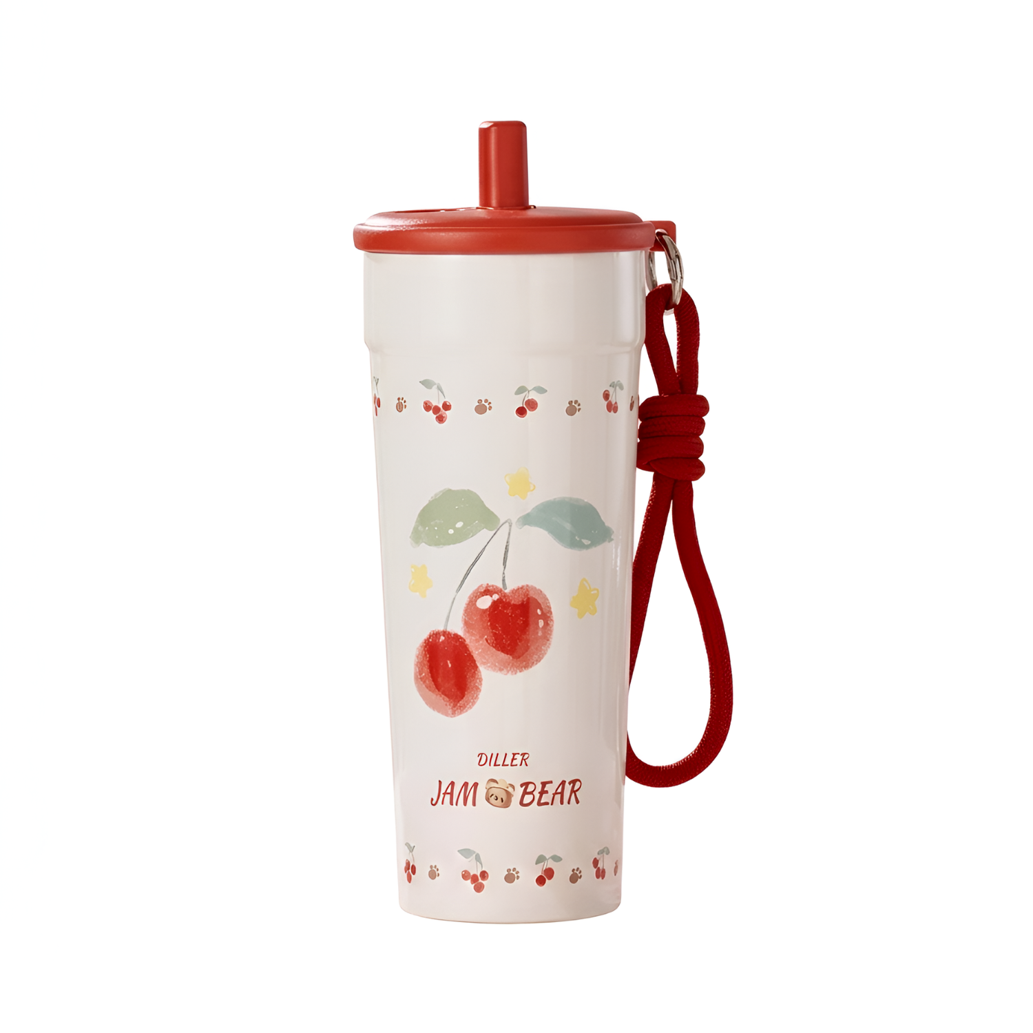 Diller 700ML Cherry Double Wall Vacuum Insulated Stainless Steel Travel Tumbler Cup