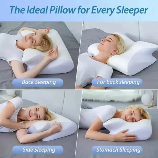 Orthopedic Ergonomic Butterfly Shaped Memory Foam Cervical Pillow for Neck Pain