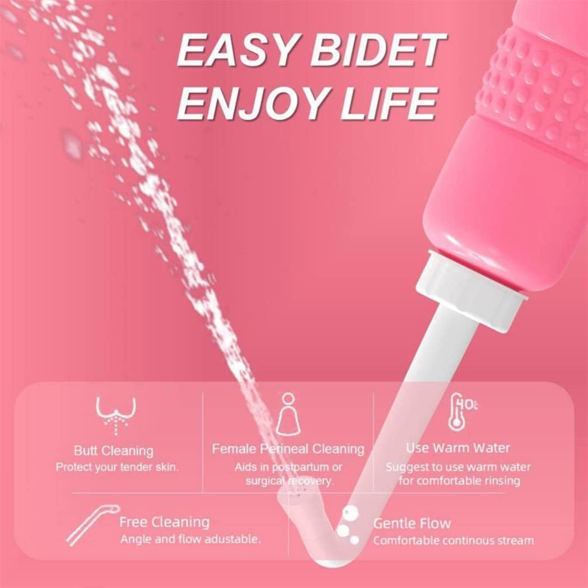 450ML Manual Portable Bidet, Handheld Travel Shattaf