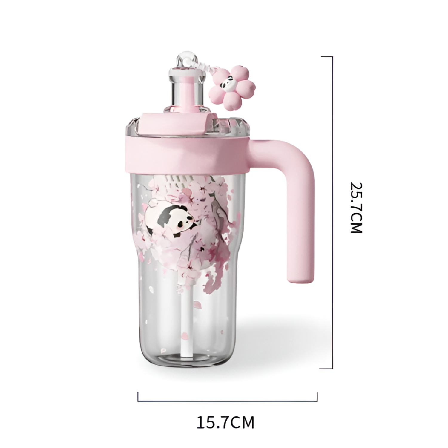 Diller 860ML Panda Plastic Drinking Water Bottle for Girls
