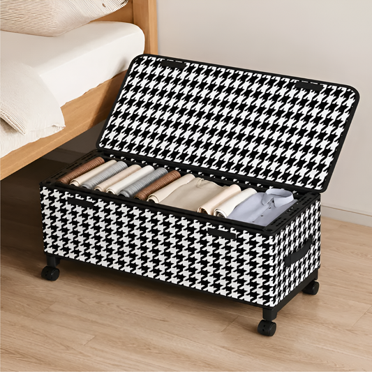 Under Bed Storage Box with Wheels and Lid for Home Organization Use Non-Transparent Lid