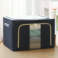 66L Wardrobe Clothes Storage Organizer Box with Steel Frame