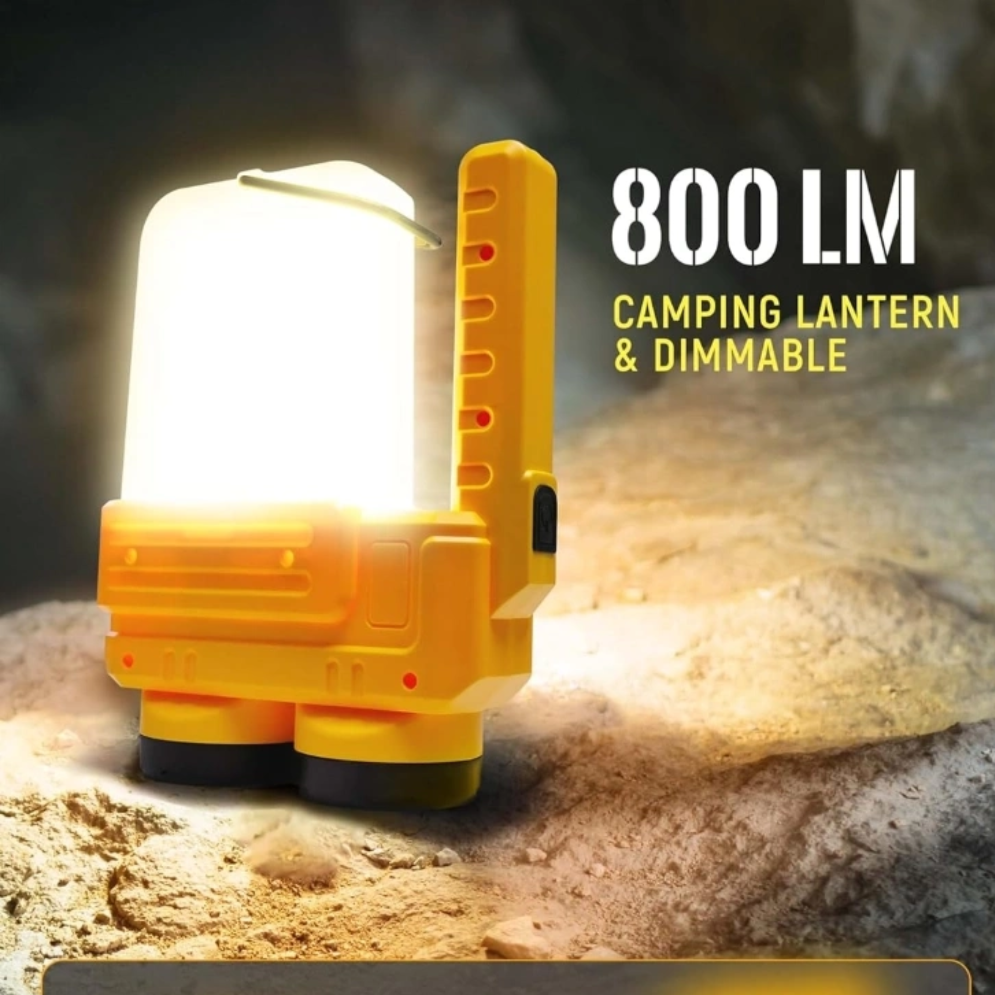 3 IN 1 Multifunctional Rechargeable Camping Lantern with Flashlight