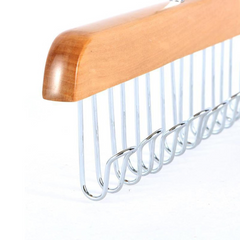8 Hooks Nonslip Wooden Clothes Hanger for Shawl, Tie, Bra, Belt, Cap and Scarf