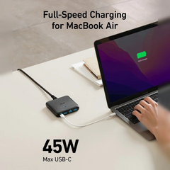 Anker PowerPort Atom 3 Slim 65W - 4-Port High-Speed Multi-Port Fast Charging Station
