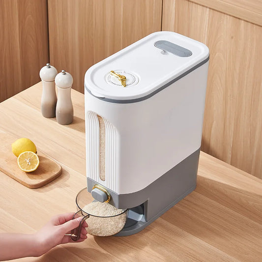 9 Kg Rice Dispenser - Large Capacity Air-tight Grains Storage