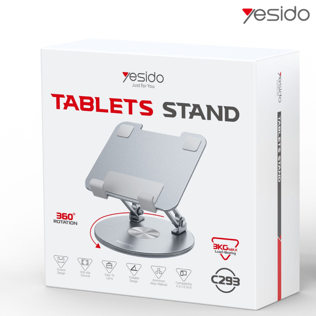 360° Rotation Aluminium Alloy Tablet Holder Stand - Yesido C293