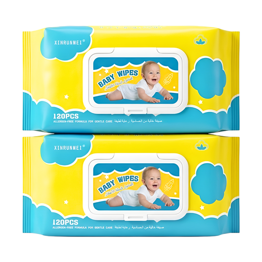 Xinrunmei Baby Wipes, Pack of 120 Pcs