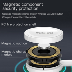 Yesido CA69 2W Magnetic iWatch Wireless Charger with 1 Meter Cable