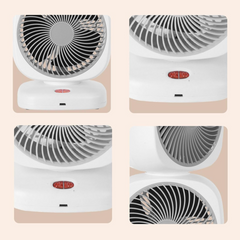 Double Head Small Bedside Fan, Dual Head Table Fan, 5-Speed Cooling Home Tower Fan