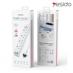 3250W Power Socket Extension with 15W Fast Charging Power Hub Yesido MC21