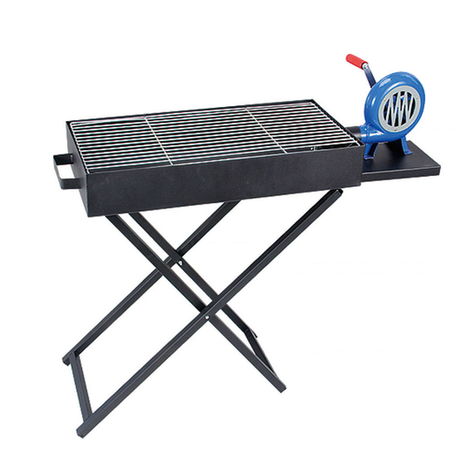 Folding BBQ Grill with Blower Fan for Outdoor Camping
