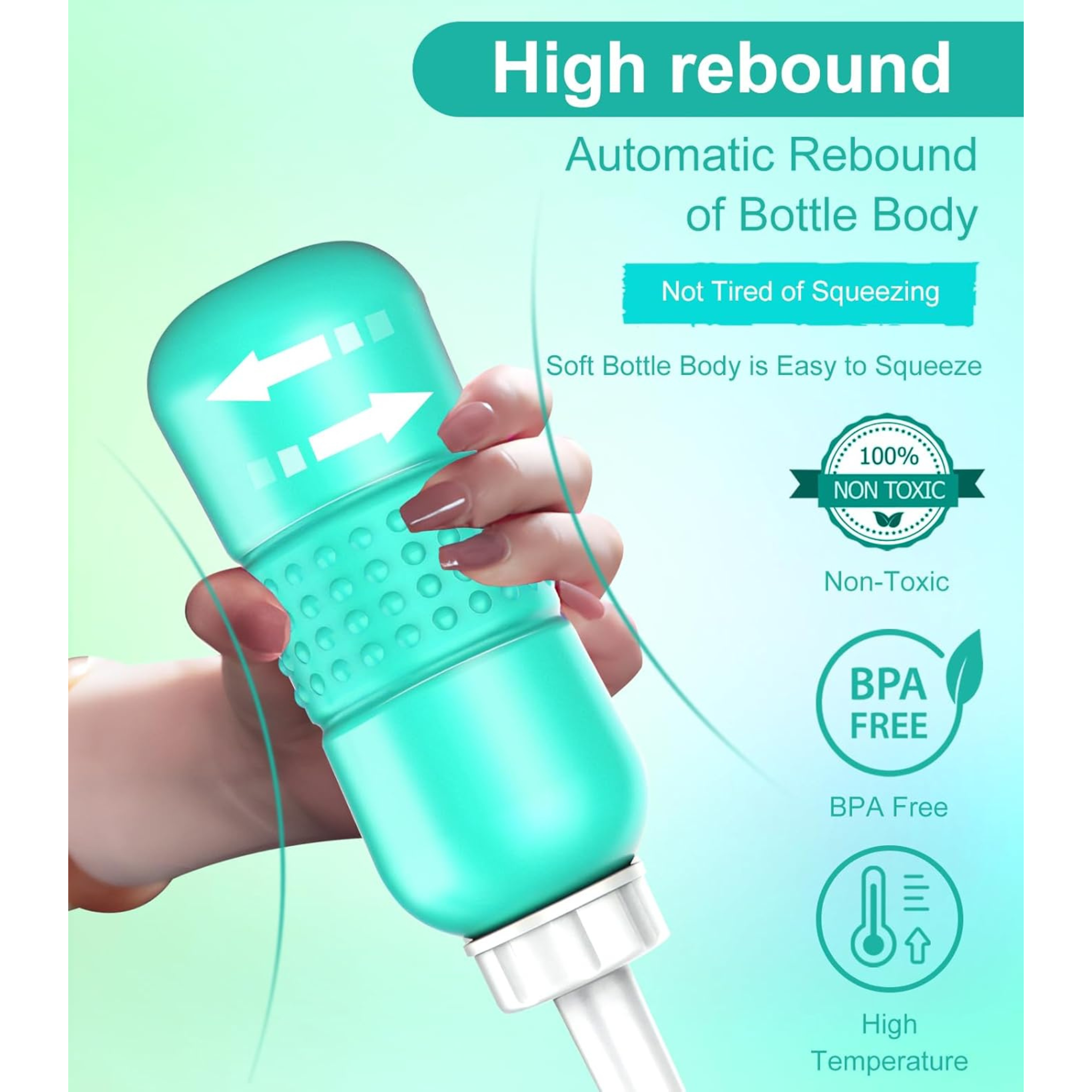 450ML Manual Portable Bidet, Handheld Travel Shattaf