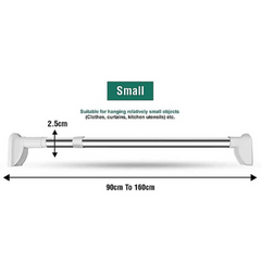 Adjustable Telescopic Curtain Rod – No Wall Drilling, Multipurpose