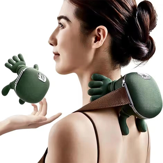 Hand Shaped Shoulder and Neck Massager Device with Heat Mode