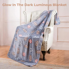 Glow In The Dark Luminous Blanket (Gift for Kids) , 120 x 150 CM Glow In The Dark Luminous Blanket (Gift for Kids) , 120 x 150 CM