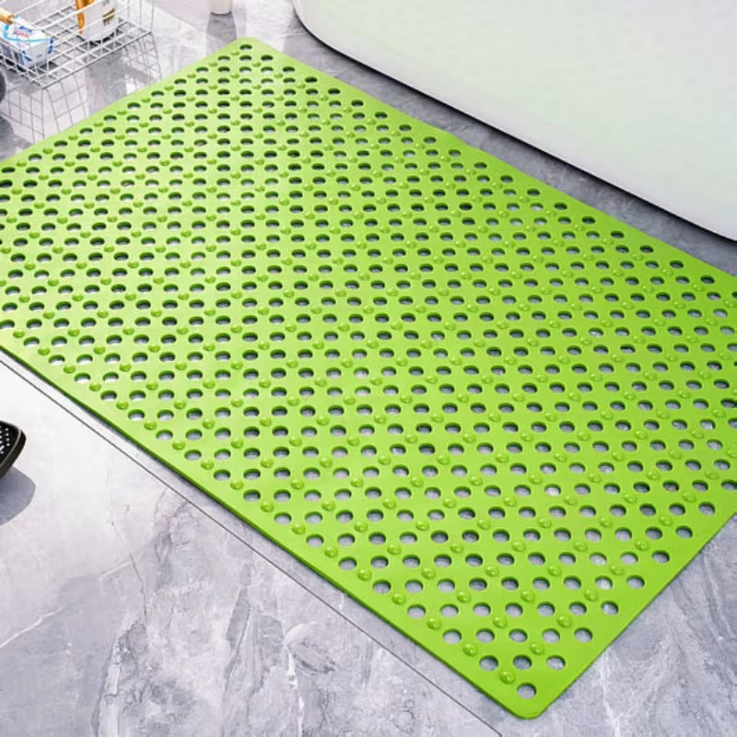 Non-slip Shower Floor Mat for Bathroom, Shower & Bathtub Pea Green