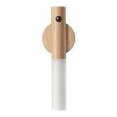 Wall Mounted Rechargeable Motion Sensor Night Lamp, Magnetic Induction Wooden Design Light