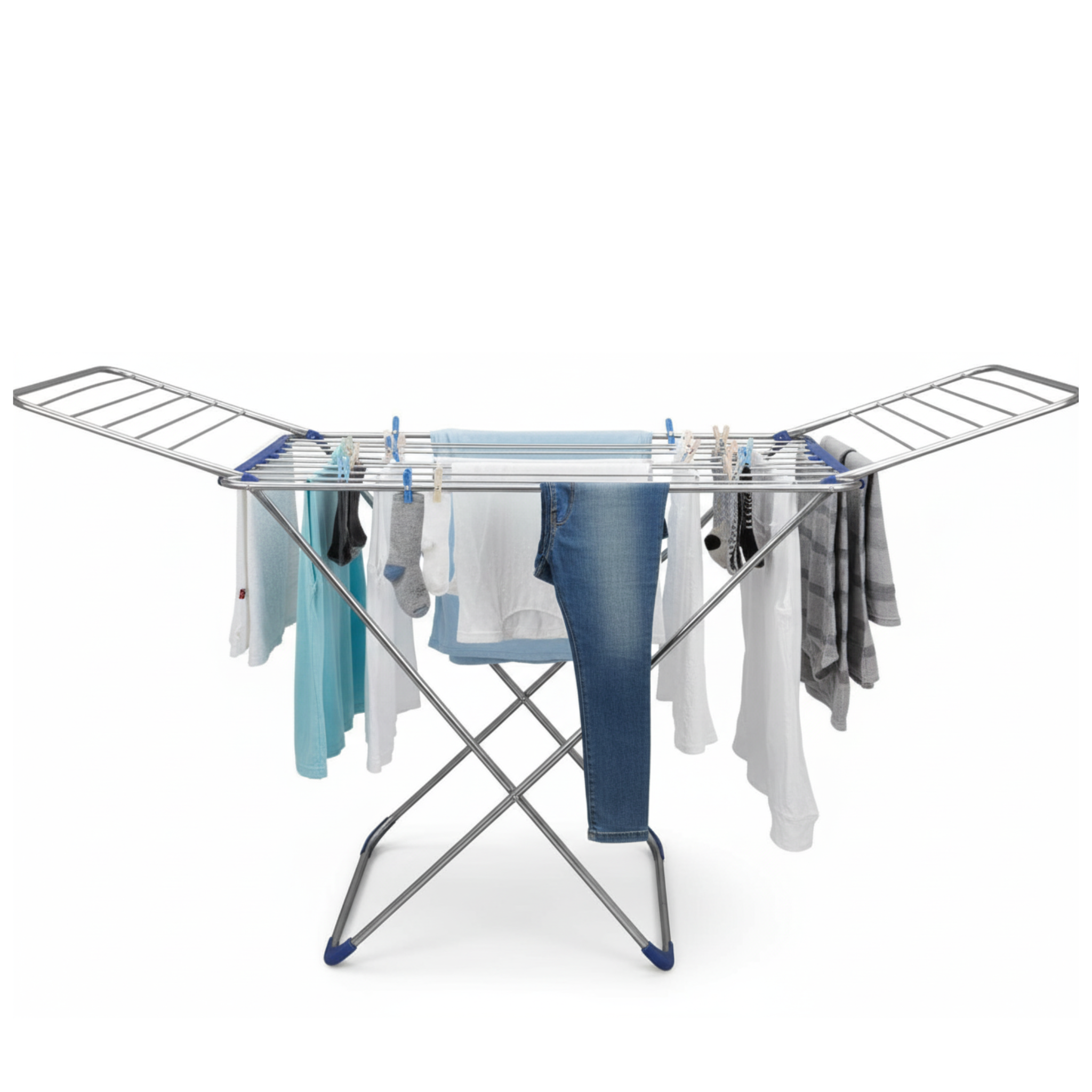 Folding Clothes Airer for Home, Stainless Steel Clothes Drying Rack