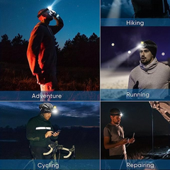 Headlamp for Hiking, Rechargeable LED Head Torch Light with Sensor