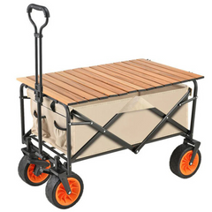 Folding Wagon Trolley Cart for Outdoor Camping & Picnic
