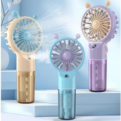 Mini Rechargeable 4 Speed Handheld Fan with Water Mist Spray