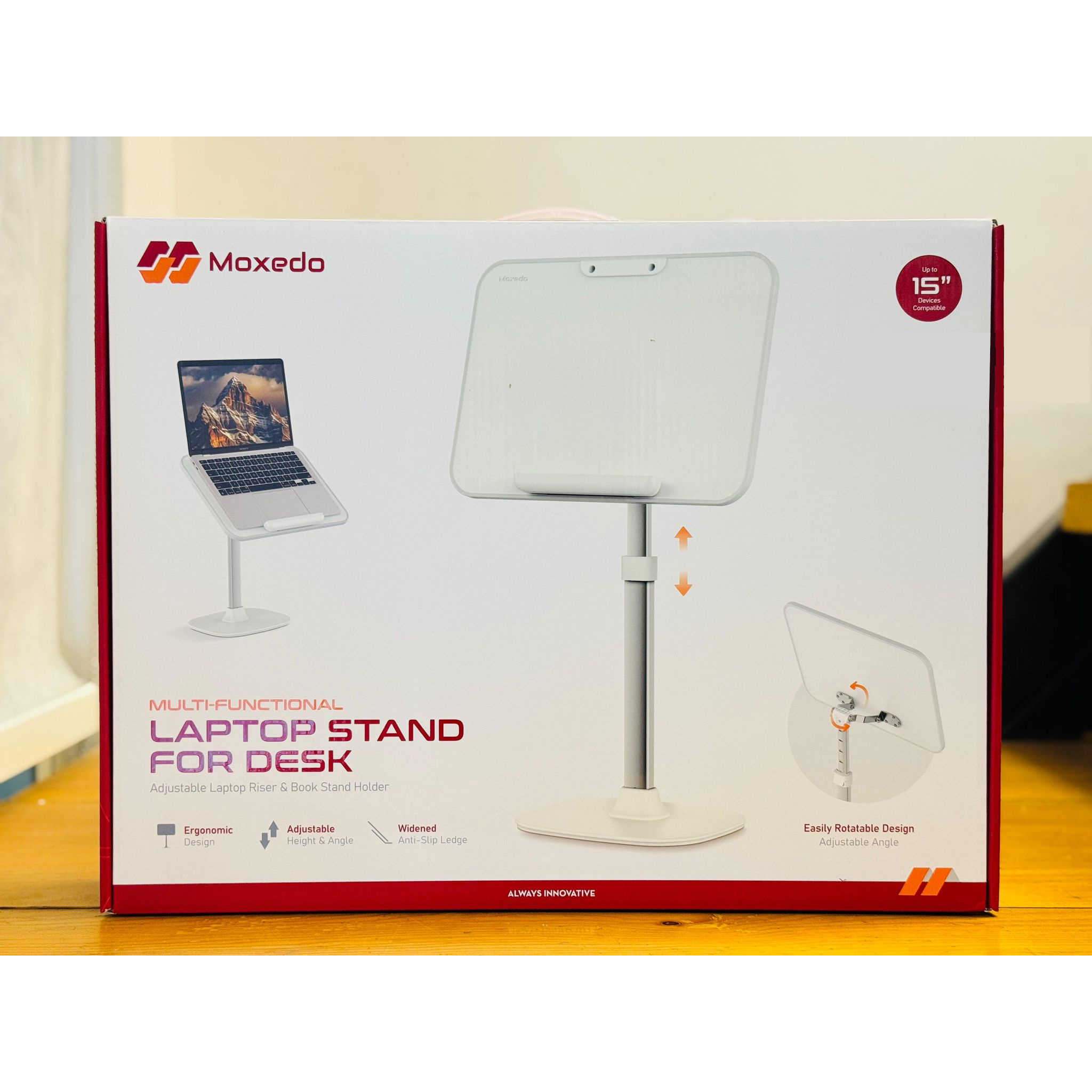 Moxedo Multi-functional Height Adjustable Riser Desk Stand for Reading Books, Laptop, MacBook, Tablets