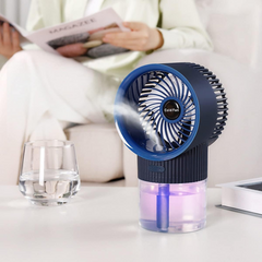 Personal Mini Desk Fan with Water Tank and Mist Spray, USB Rechargeable Cooling Fan and Air Humidifier Personal Mini Desk Fan with Water Tank and Mist Spray, USB Rechargeable Cooling Fan and Air Humidifier