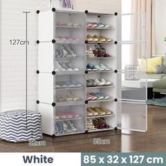 Multi Tier Shoe Rack with Cover, Shoe Cabinet with Doors 8 Doors White Multi Tier Shoe Rack with Cover, Shoe Cabinet with Doors 8 Doors White