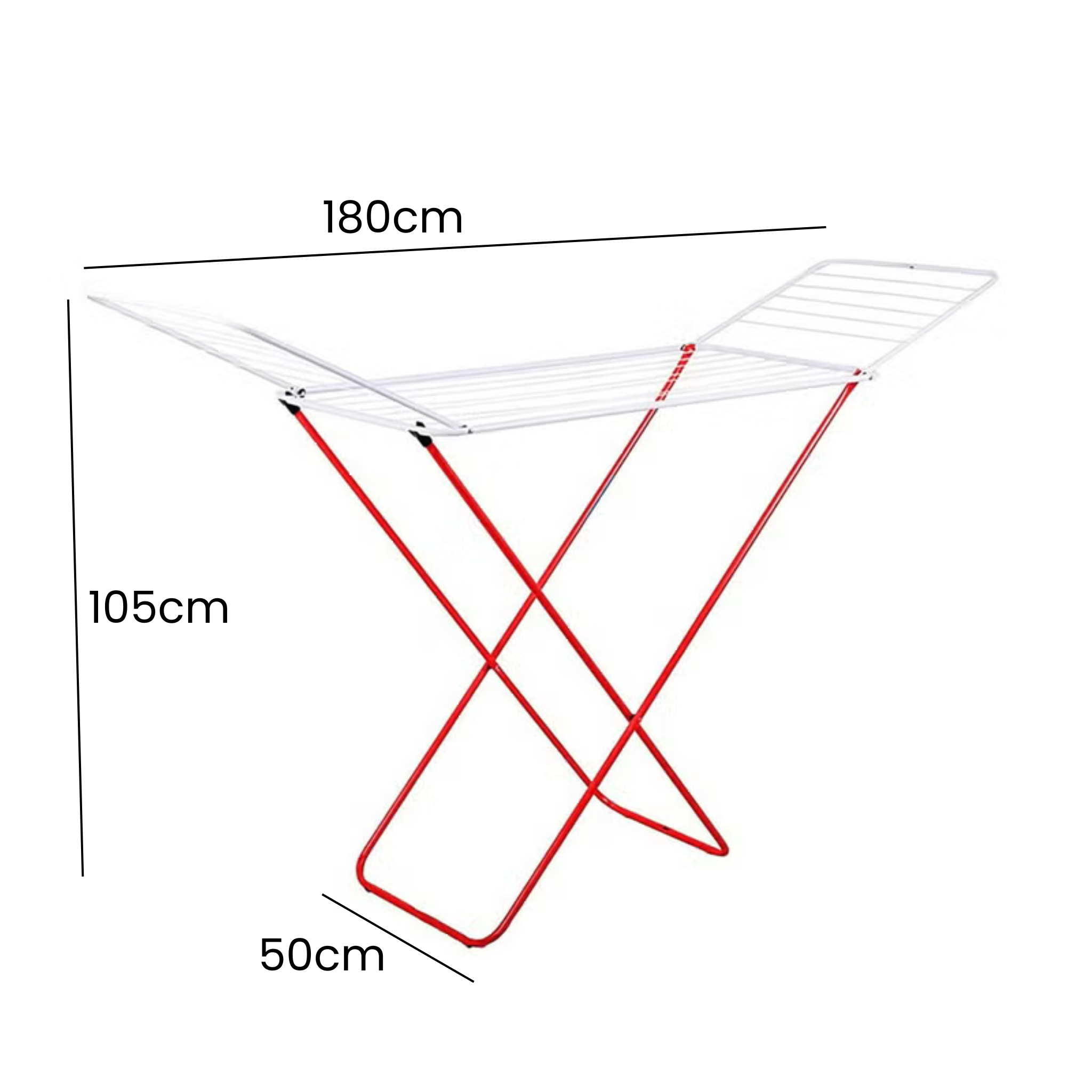 X-Leg Folding Clothes Drying Rack, Indoor and Outdoor Stainless Steel Clothes Airer