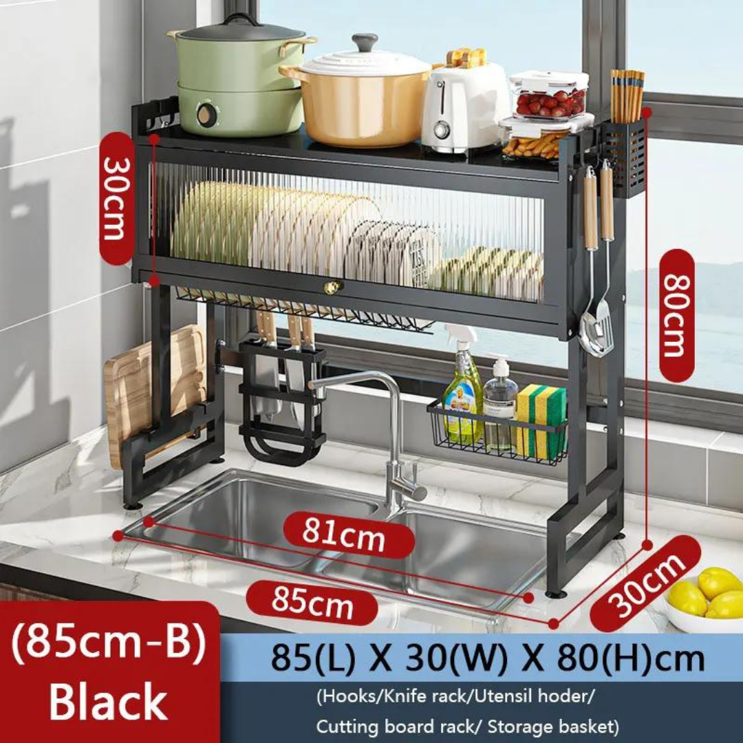 Dish Rack with Cover Over The Sink Kitchen Dish Drying Rack in Qatar Qmax.qa