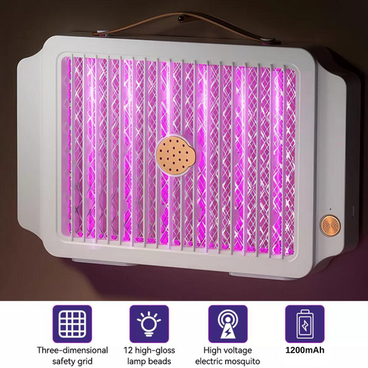Electric Mosquito Killer Lamp - Rechargeable UV Insect Zapper Bug Fly Trap